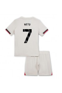 Fotbalové Dres Chelsea Pedro Neto #7 Dětské Venkovní Oblečení 2025-26 Krátký Rukáv (+ trenýrky)